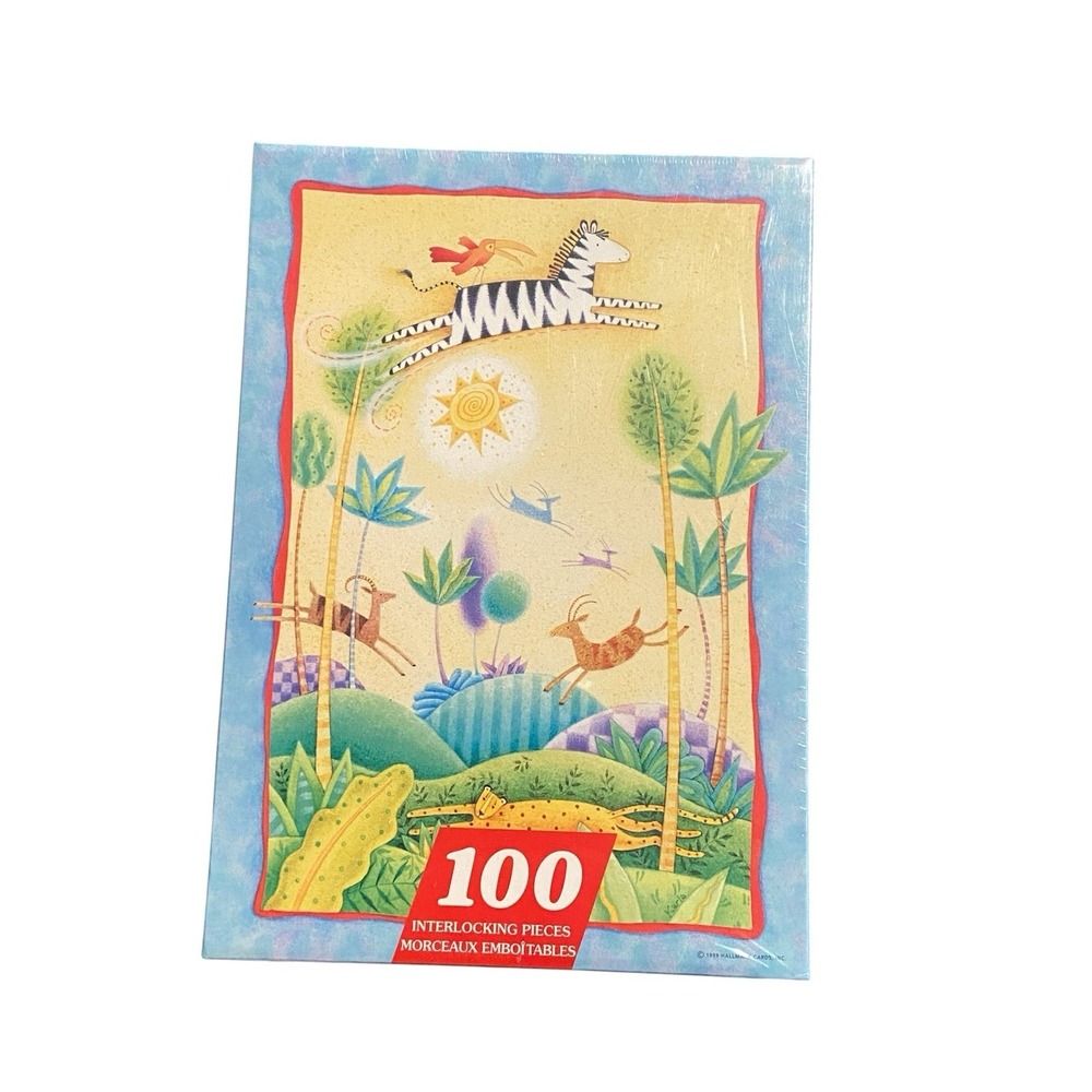 Vintage 1999 Springbok Jungle Fun 100 Piece Puzzle Sealed Hallmark